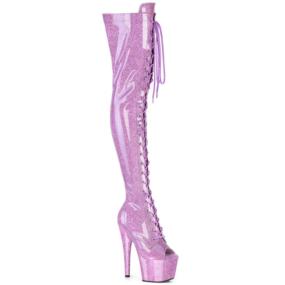 Pleaser - ADORE-3021GP Plateau Laarzen - Lila
